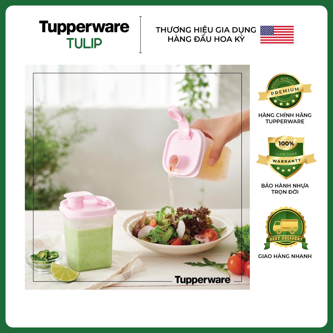 [HCM] BỘ ĐÔI BÌNH NƯỚC SLIM LINE PITCHER 350ML TUPPERWARE CHÍNH HÃNG 100%