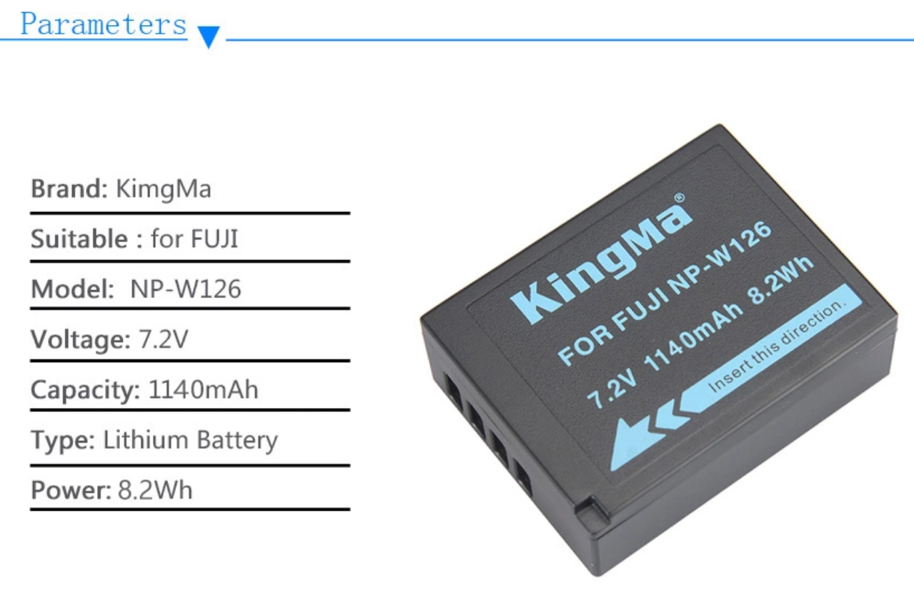 Pin Kingma NP-W126