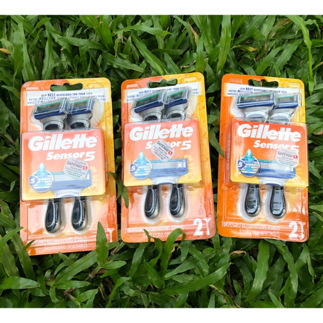 Bộ 2 Dao cạo Gillette Sensor 5 Lưỡi USA