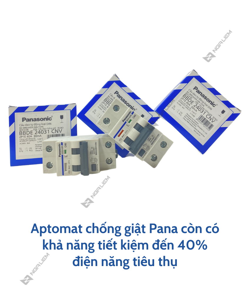 CB Chống Giật 2 Pha Panasonic - 16A, 20A, 25A, 32A, 40A, 50A, 63A (RCBO)