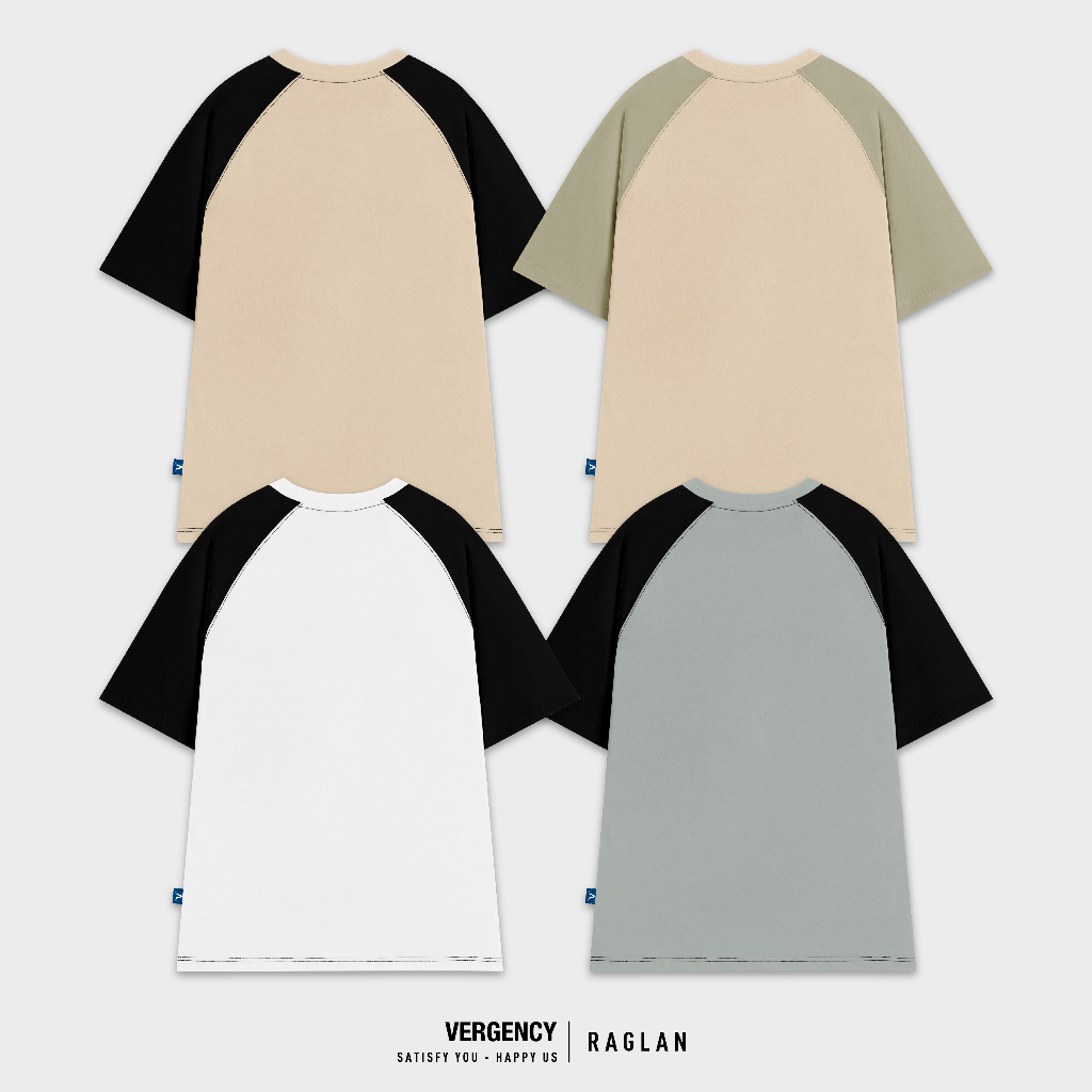 [lazsohot1 -20% đơn 99K] Áo thun Vergency nam nữ Raglan/ Gray, white, begei
