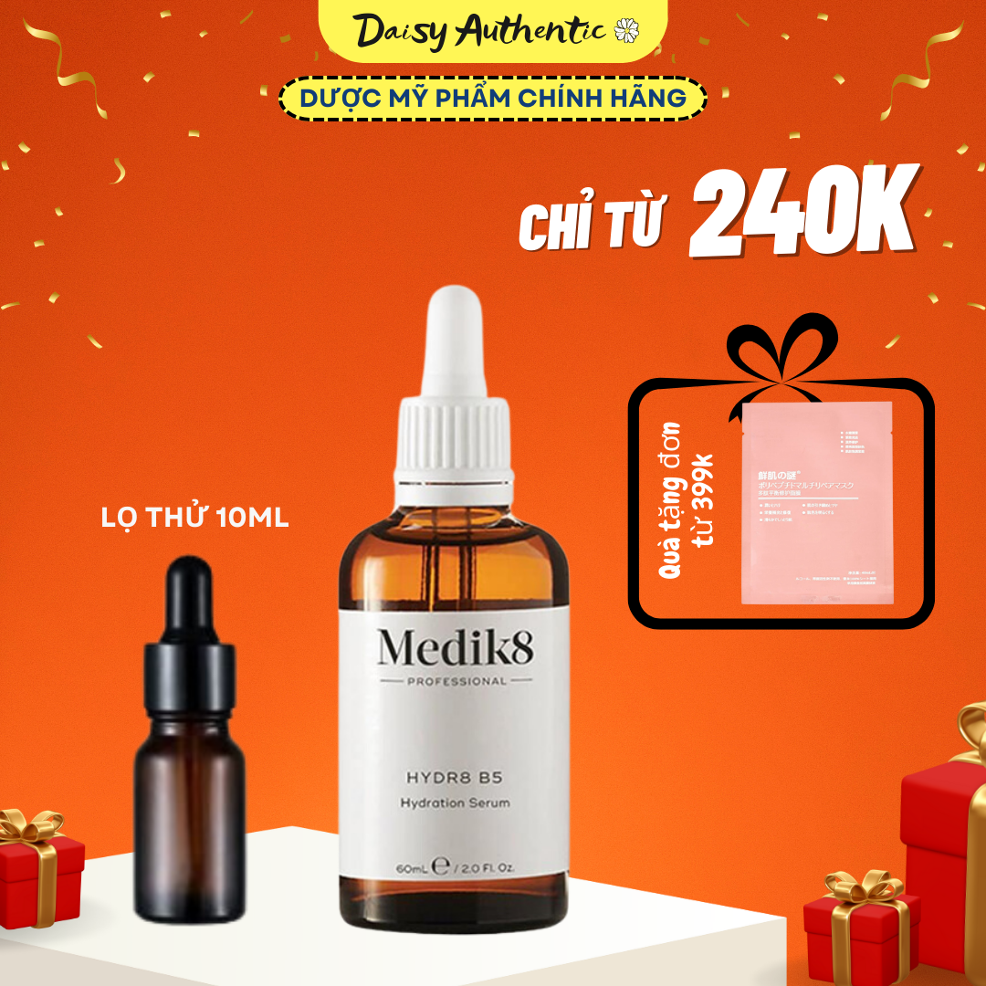 Serum Medik8 Hydr8 B5 LIQUID REHYDRATION 60ml - Tinh chất Cấp Ẩm Phục hồi da