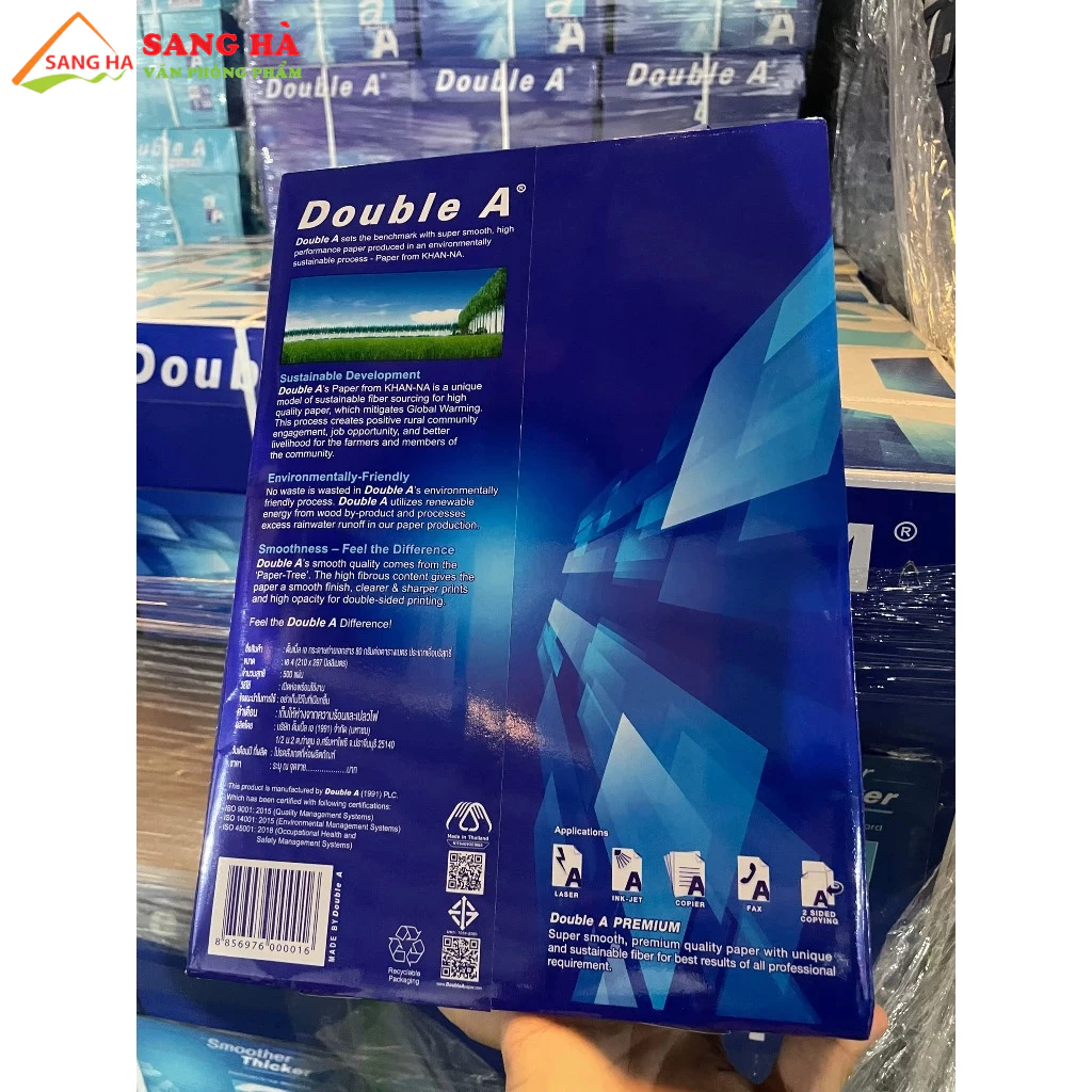 1 Ream 500 tờ Giấy in Double A 70gsm/80gsm Khổ A4/A5 chất lượng cao