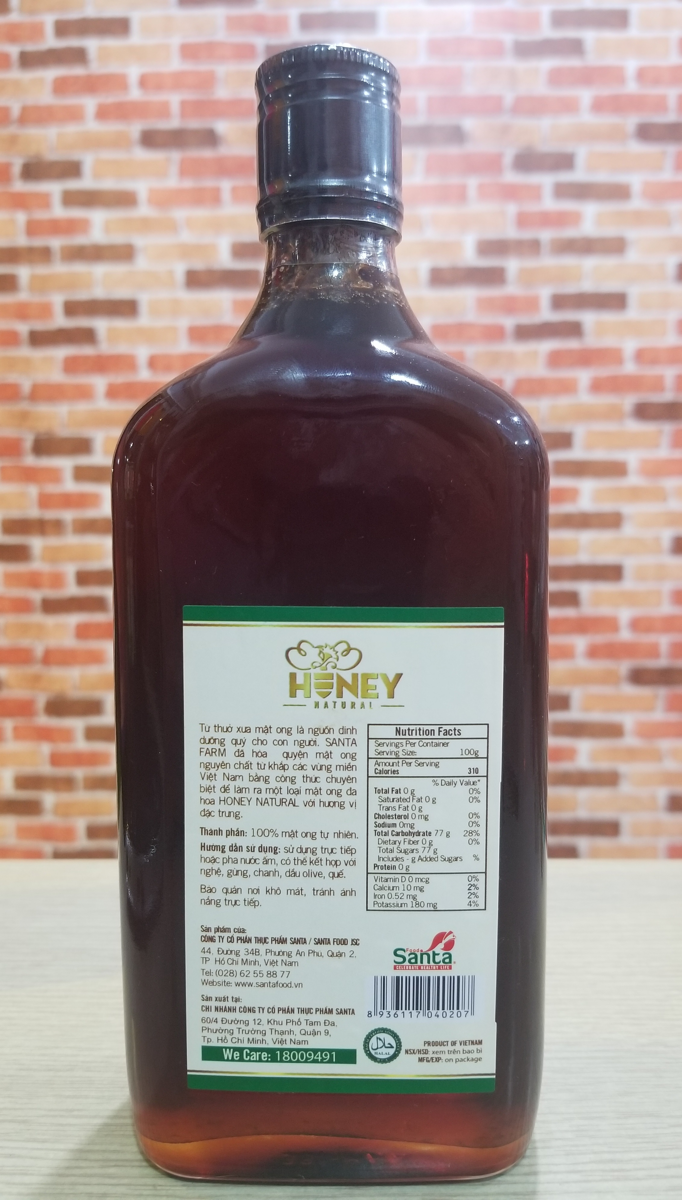 [HCM]MẬT ONG đa hoa Santa farm 600ml