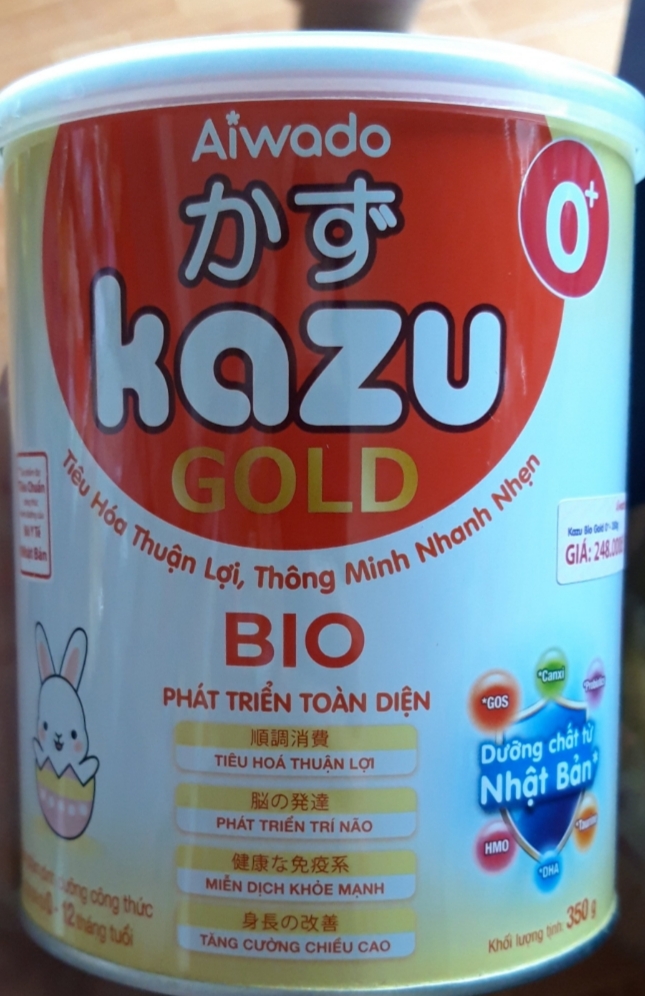 Sữa bột kazu bio gold số 0+ lon 350g