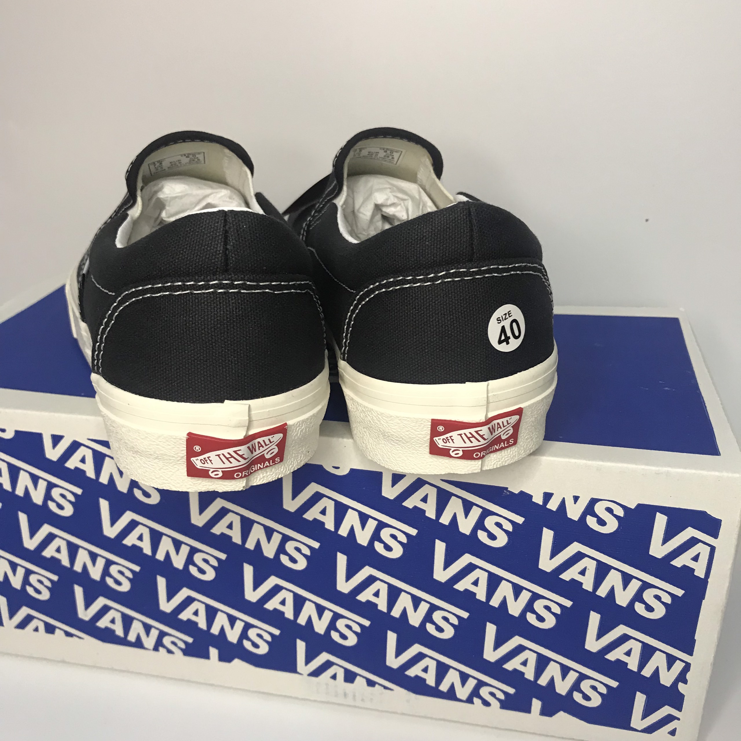 [Tặng Kèm Hộp + Vớ] Giày Lười Nam Xỏ Đen Vans Slip On Black White