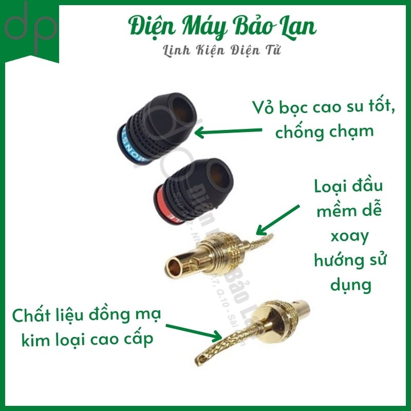 combo 02 Jack cắm loa mỏ chim mềm Monster cao cấp -dienmaybaolan