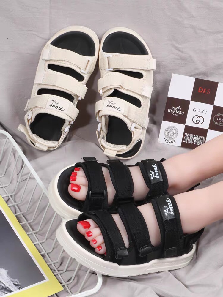 HOÀN TIỀN 15% - Dép quai hậu quai dán 3 quai cực mềm và êm chân sandal học sinh đính hoa cúc cực xinh đế cao su nhẹ mềm và êm chân