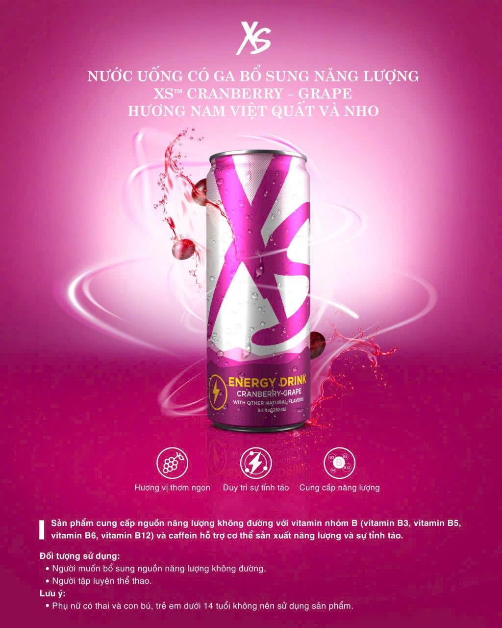 XS AWAY SUGAR FREE Sparkling Water