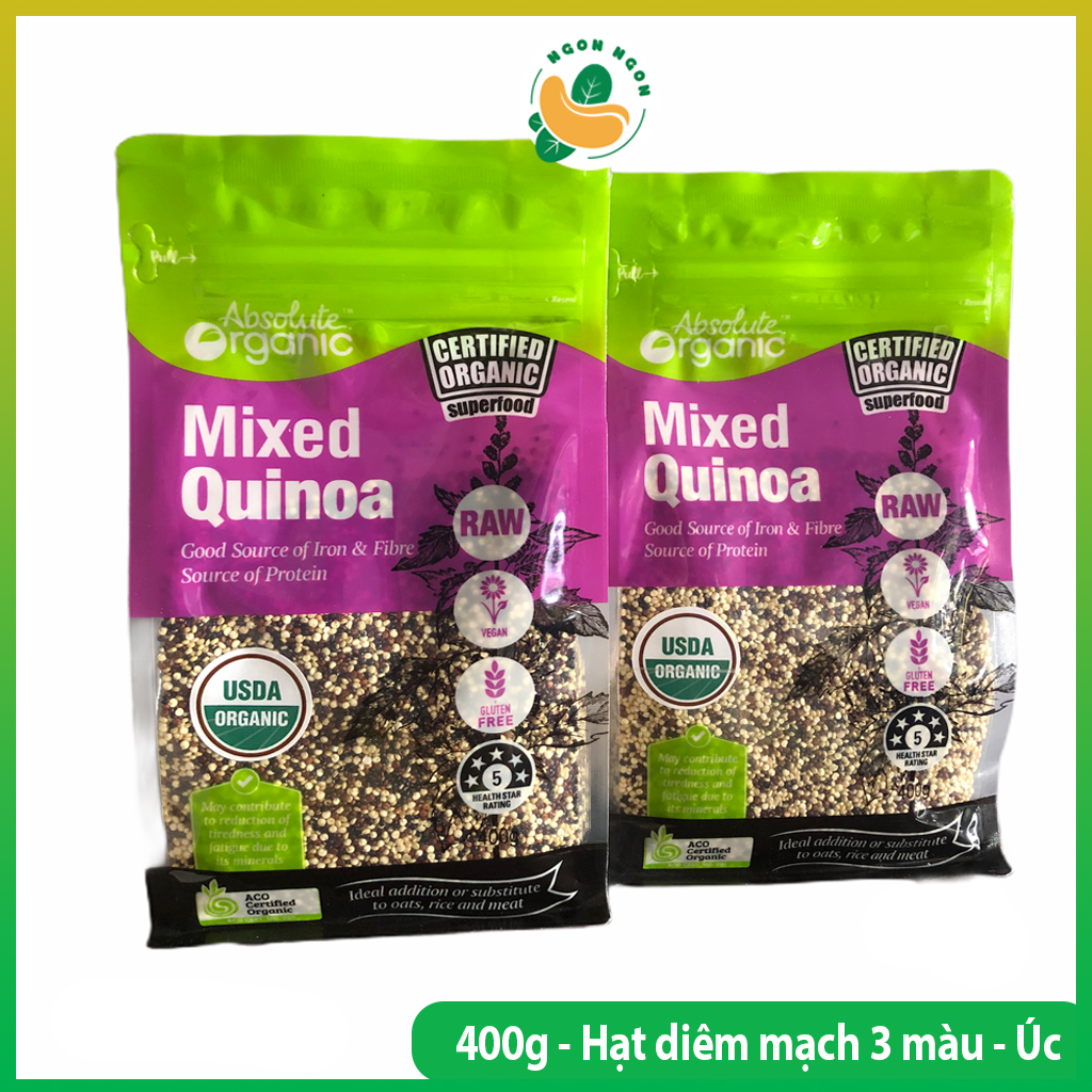 400g Hạt diêm mạch Quinoa Mix Absolute Organic Úc