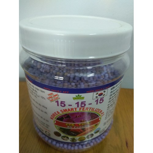 Phân tan chậm Hàn Quốc NPK 15-15-15 - chai 500g