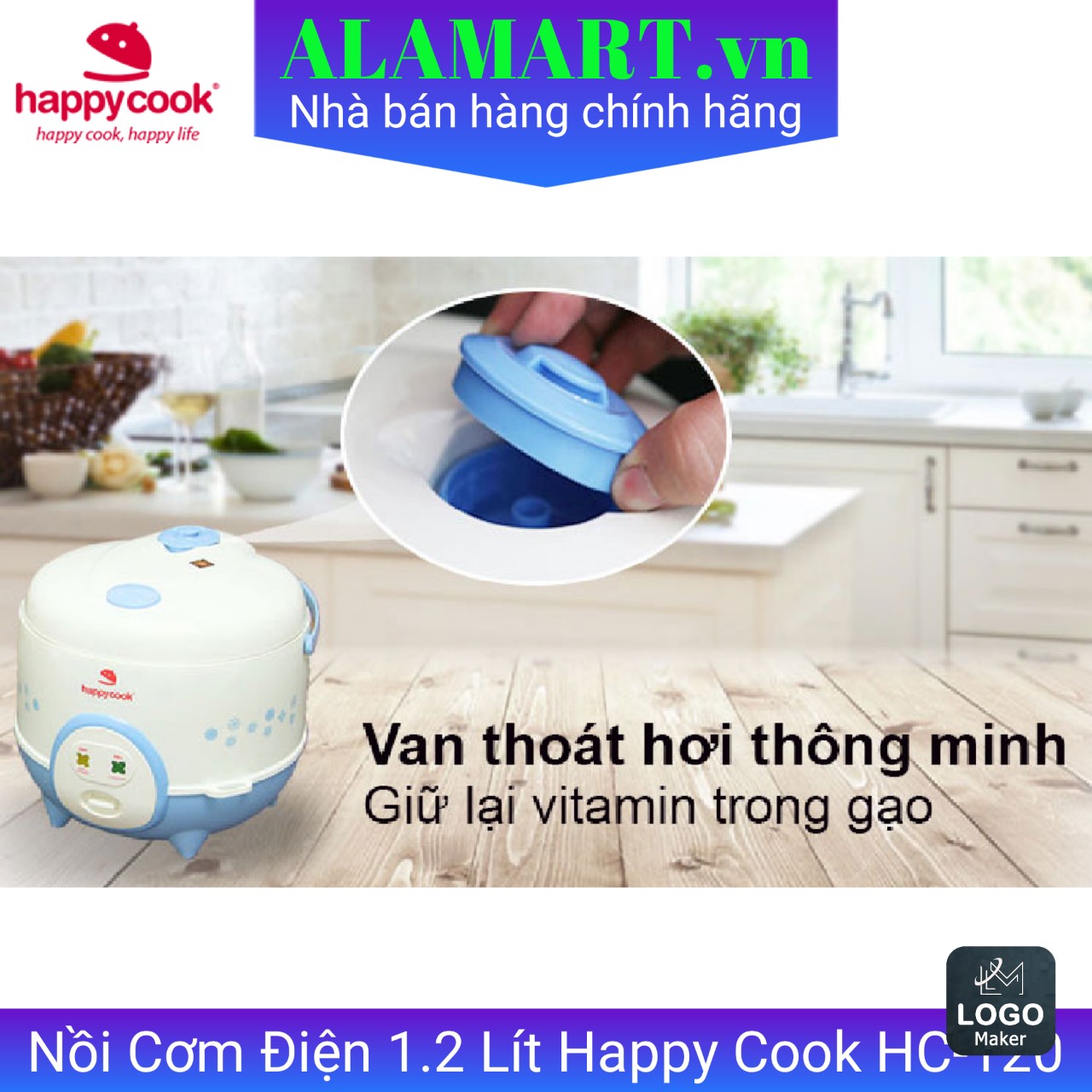 Nồi cơm điện Happy Cook 1.2 lít HC-120