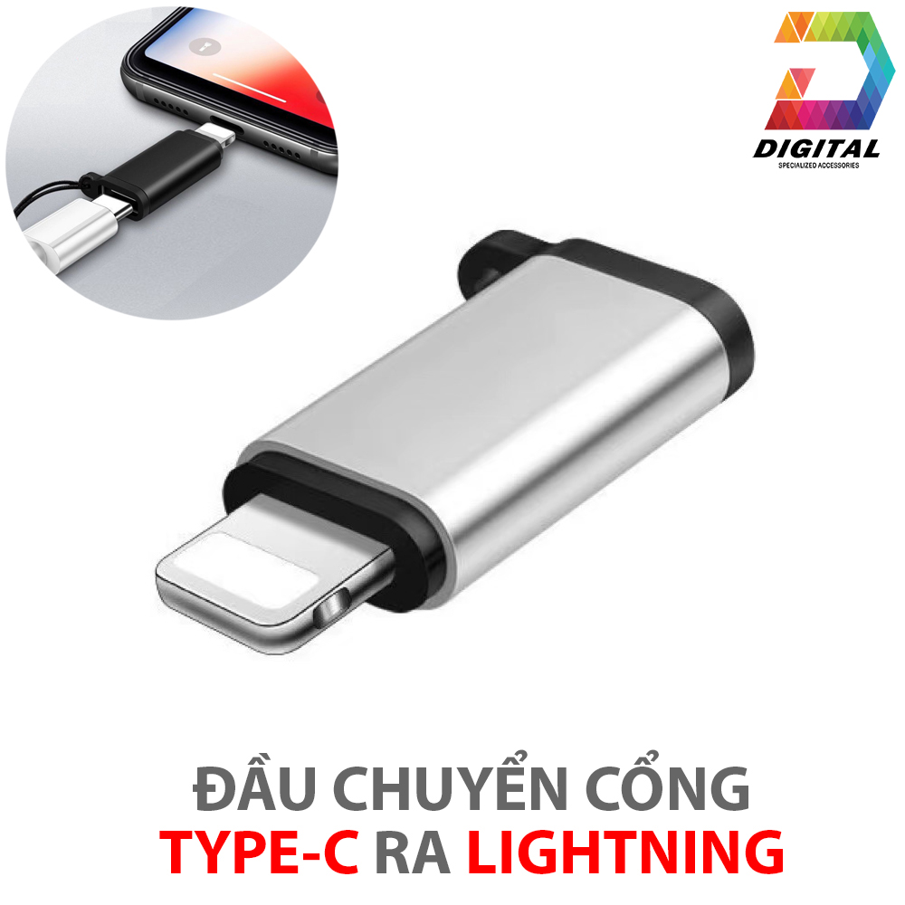 Đầu Chuyển Đổi Cổng Type C Ra Lightning ( type-c to lightning )