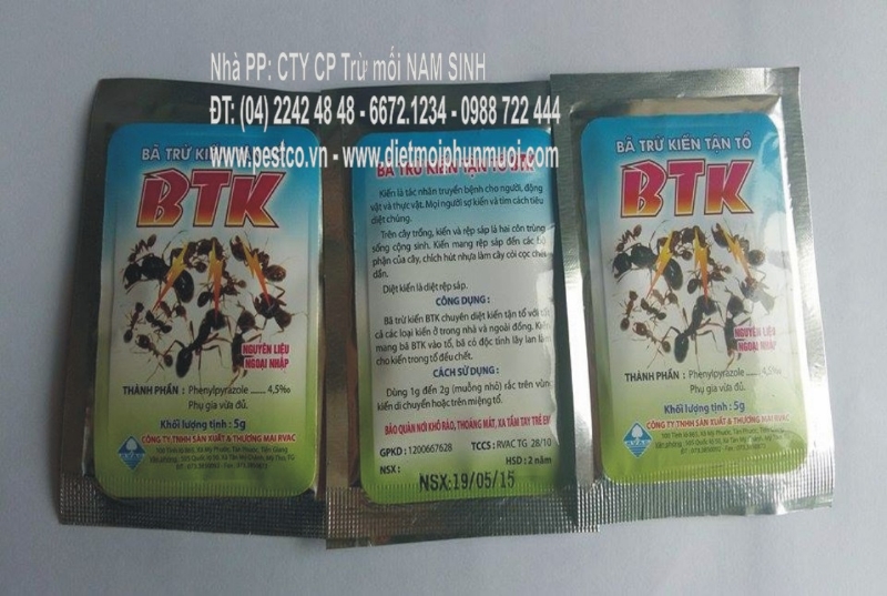 combo 2 gói bả diệt kiến tận gốc BTK 5g