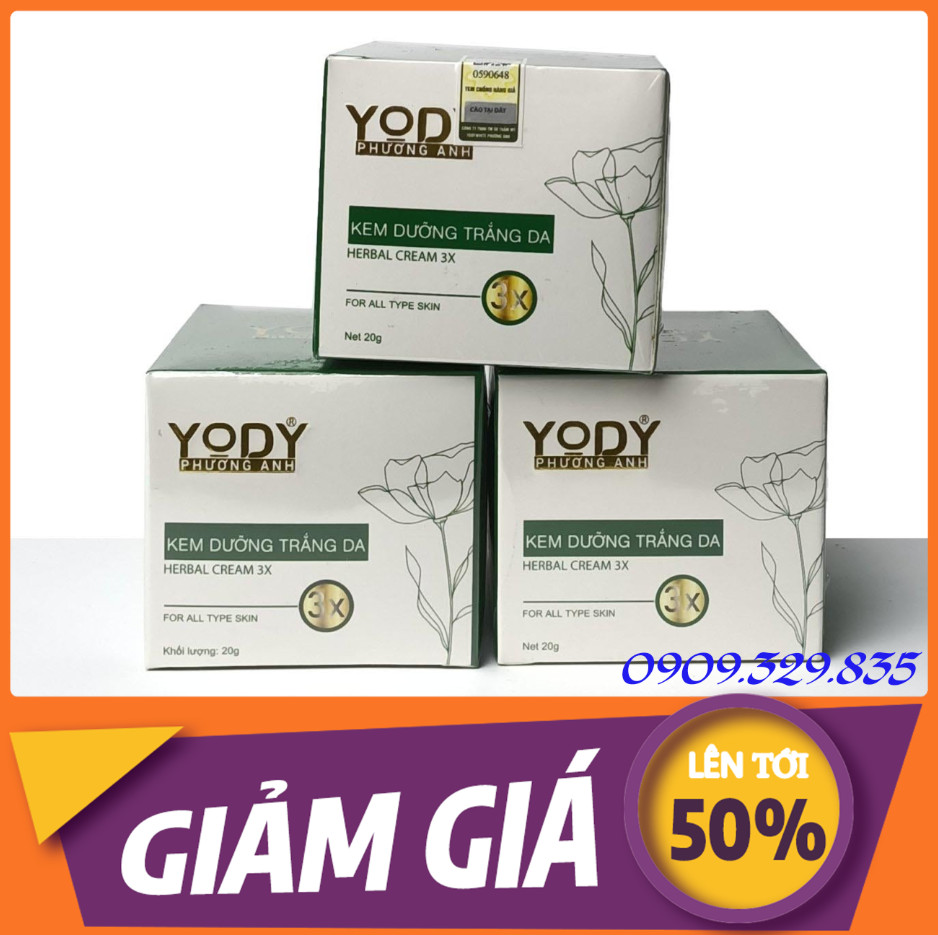 Kem Dưỡng Trắng Da 3X Yody White Phương Anh - dưỡng ẩm trắng da