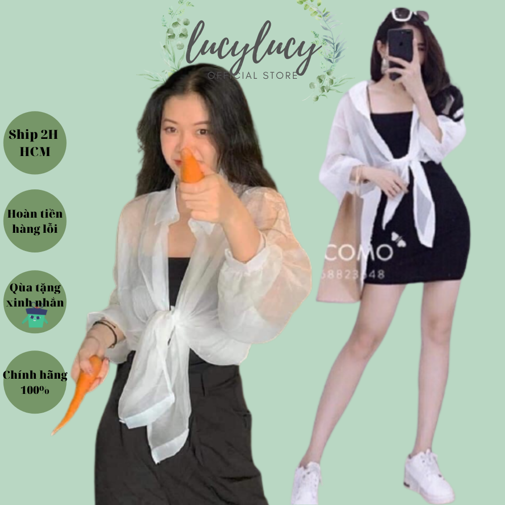 Áo khoác sơ mi voan mỏng Nữ dễ phối đồ LUCYLUCY