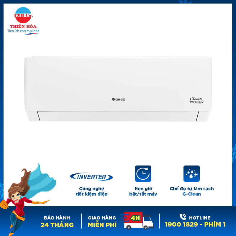 Bảng giá Máy lạnh Gree inverter 1.5 HP GWC12PB-K3D0P4