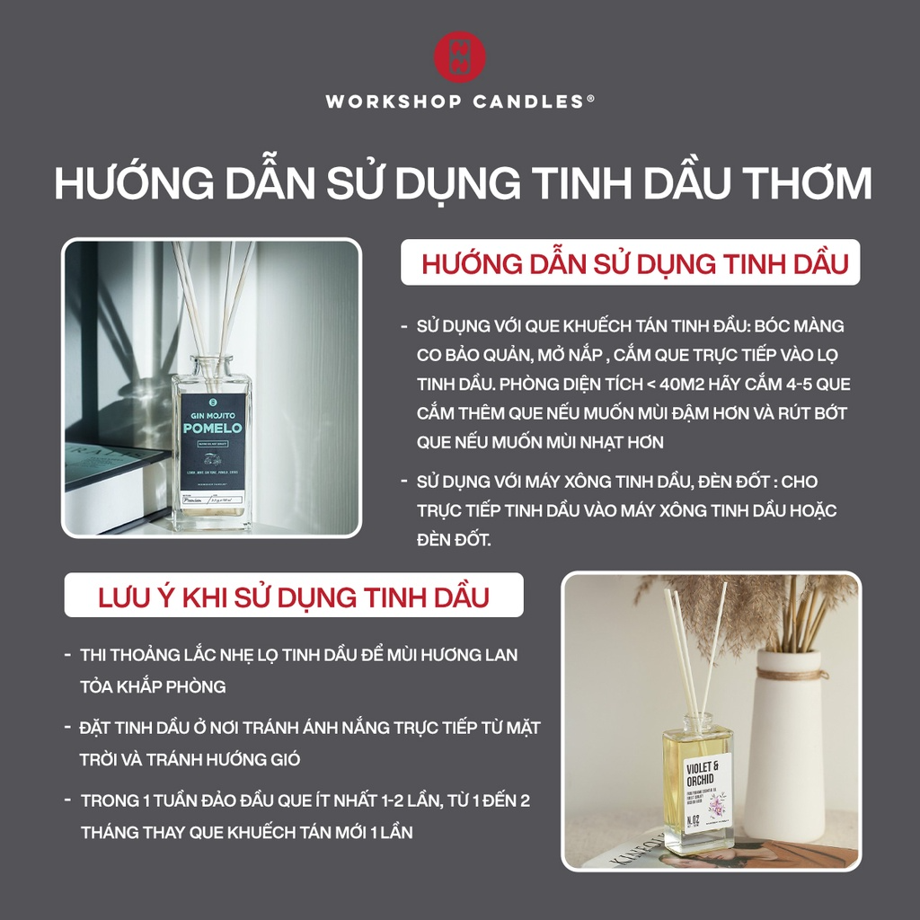 Tinh dầu Agar Sandalwood Workshop Candles H&H HOME 100ml