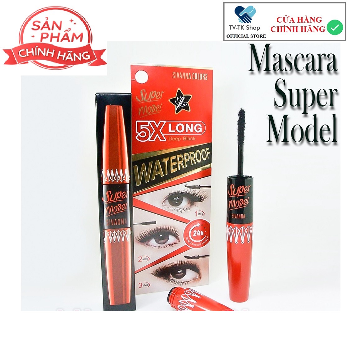Mascara 2 Đầu Sivanna Super Model 5X Long - Hàng Thái Lan