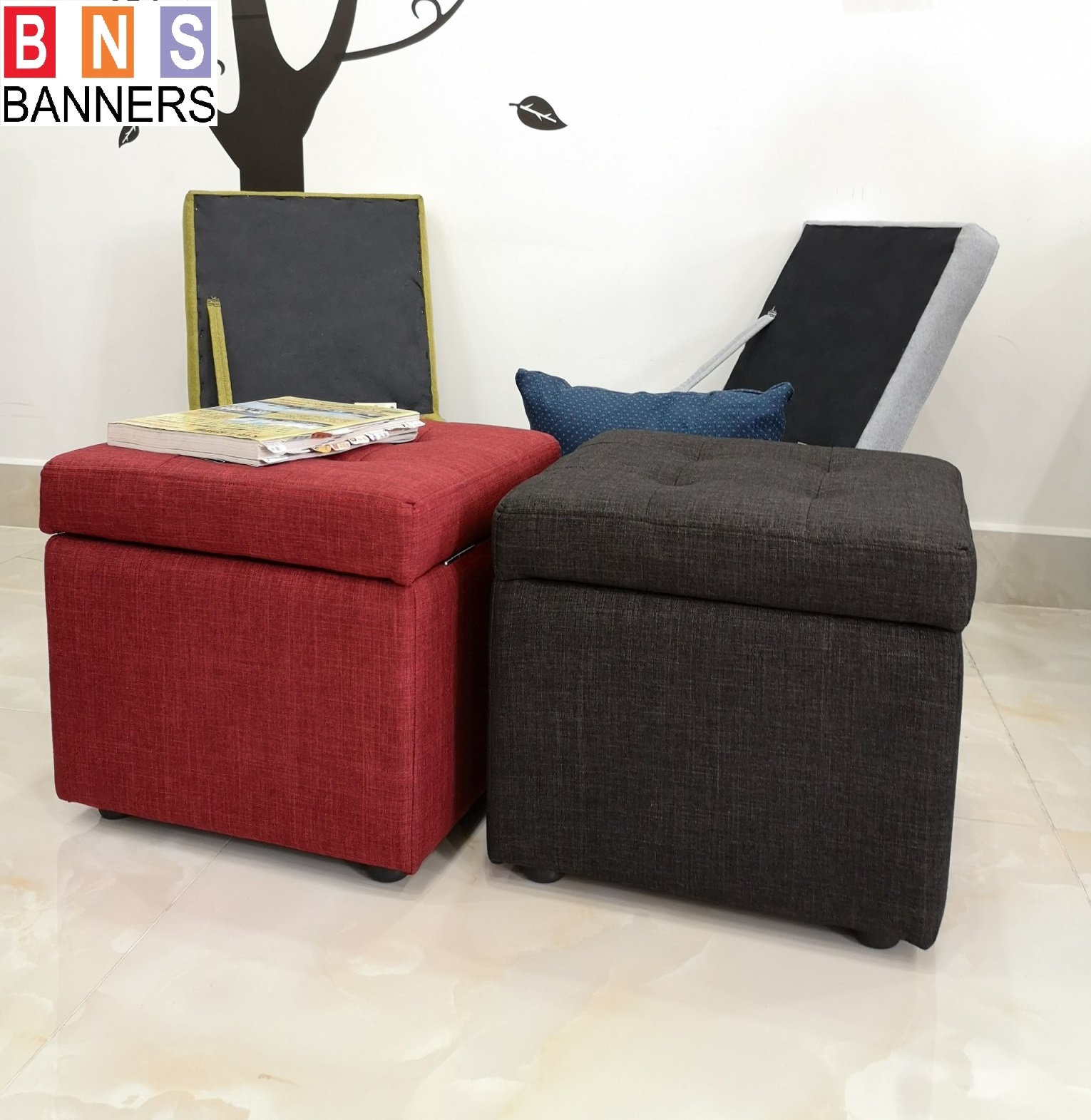 Ghế đôn vuông hộp BNS (Nhiều màu)