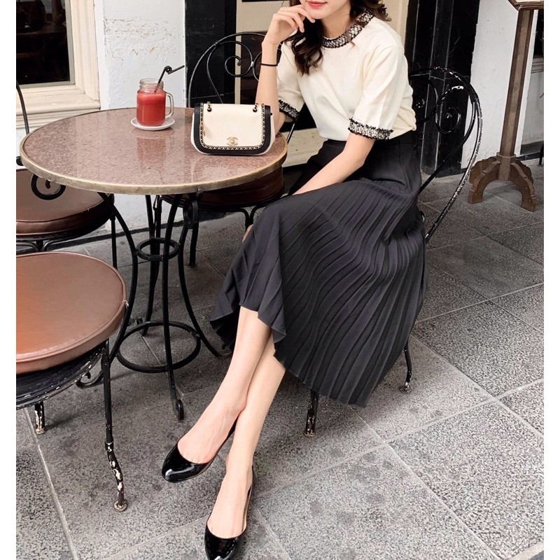 CHÂN VÂY DÀI XẾP LY - HÀNG QUẢNG CHÂU