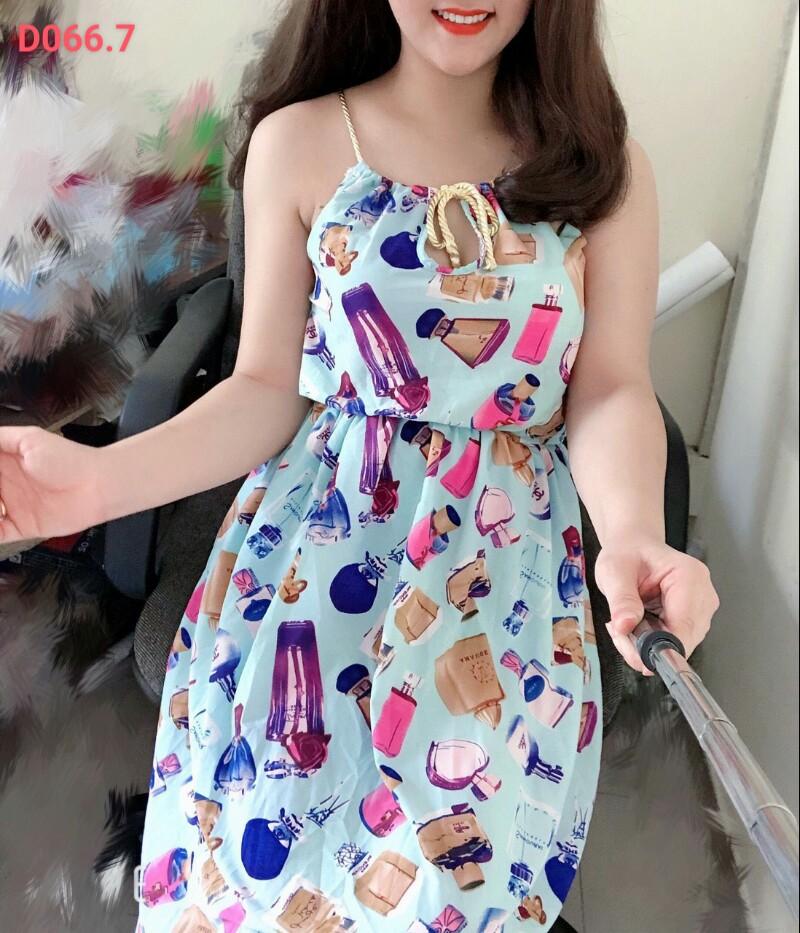 Đầm lụa maxi 2 dây-DT