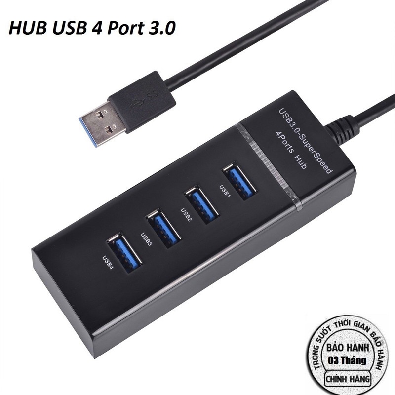 Hub usb 4 cổng 3.0, có công tắc