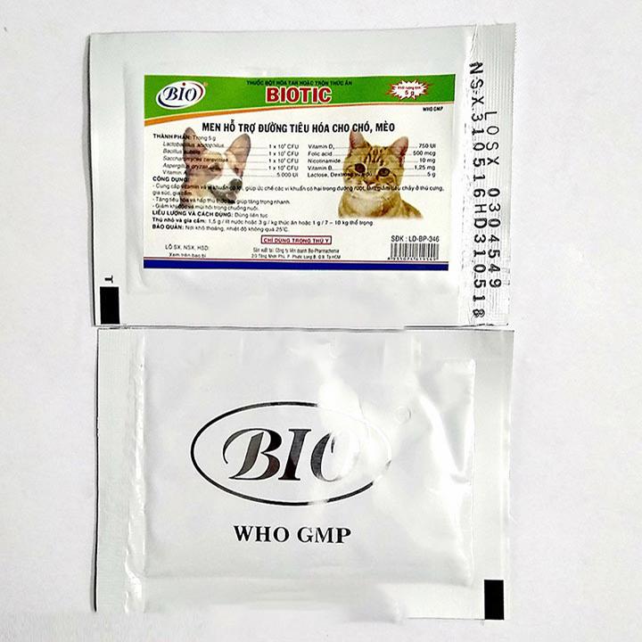 [HOÀN TIỀN 10%]Men tiêu hóa cho chó mèo Biotic 5g - CutePets