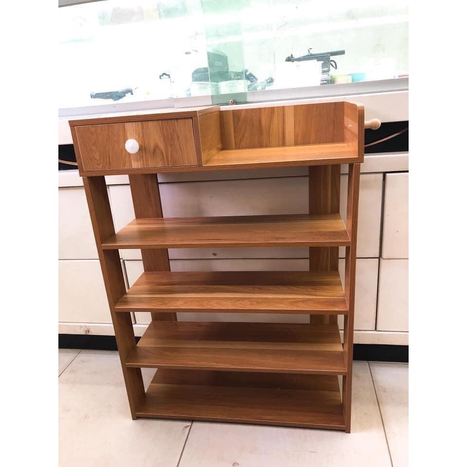 Kệ Giầy Gỗ 5 Tầng Có Ngăn Kéo
