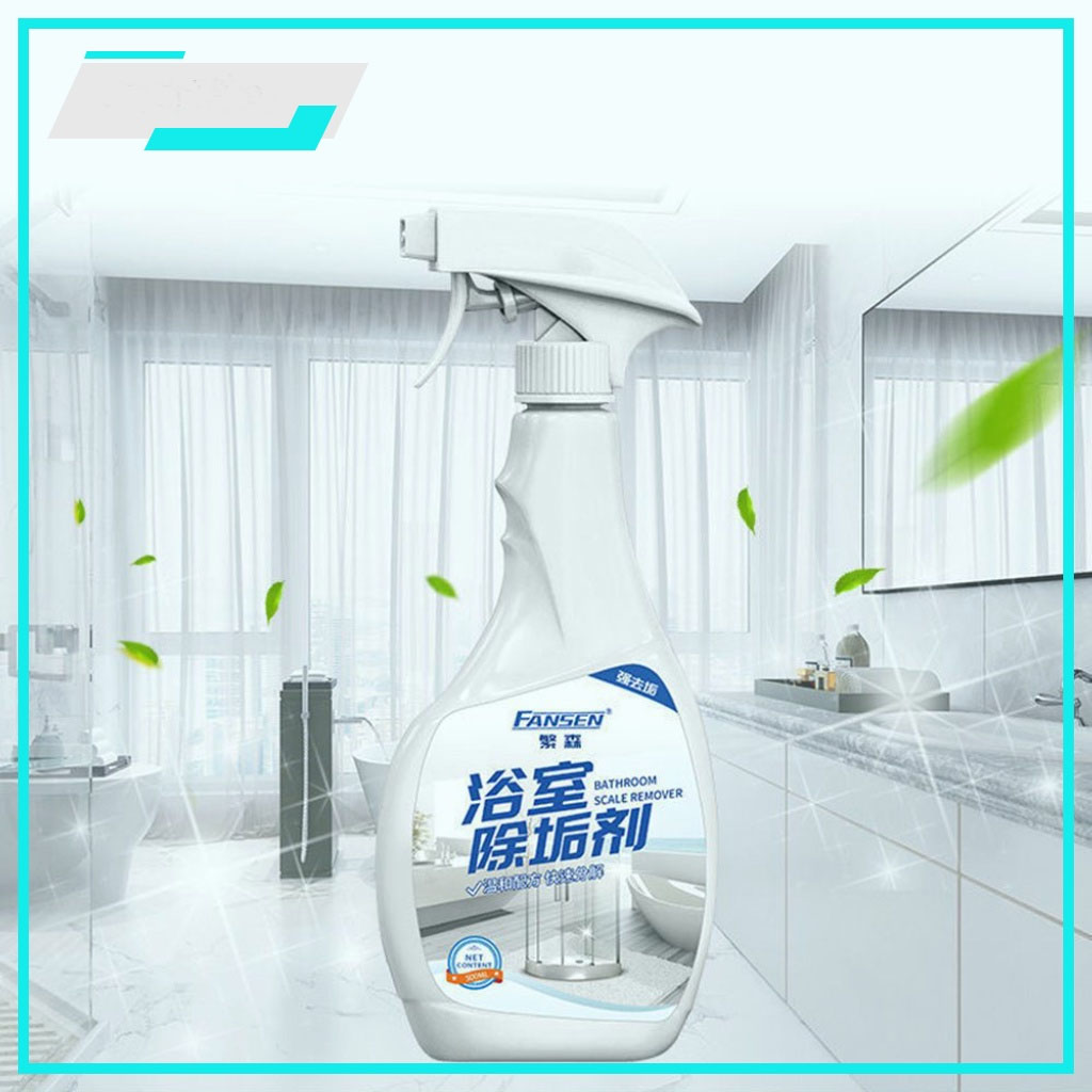 Chai xịt tẩy cặn canxi trên bồn rửa sứ, vòi rửa inox, vách kính, gạch men nhà tắm siêu sạch fansen chai 500ml, (FS500), Huy Linh