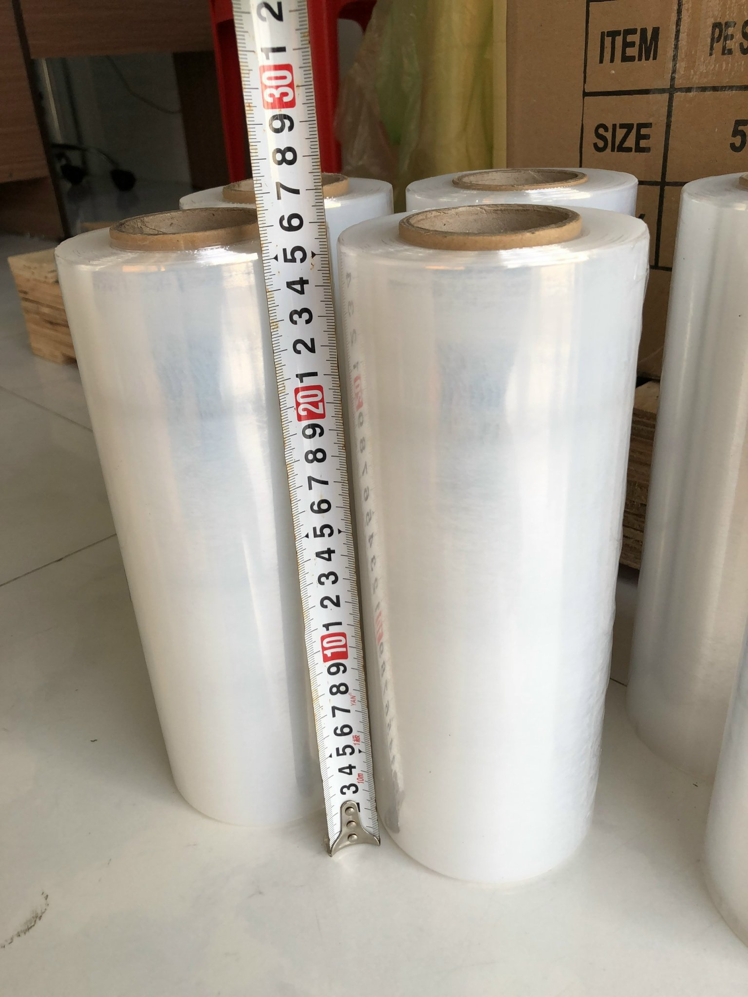 Màng quấn PE Khổ 25cm - Dùng để quấn hàng
