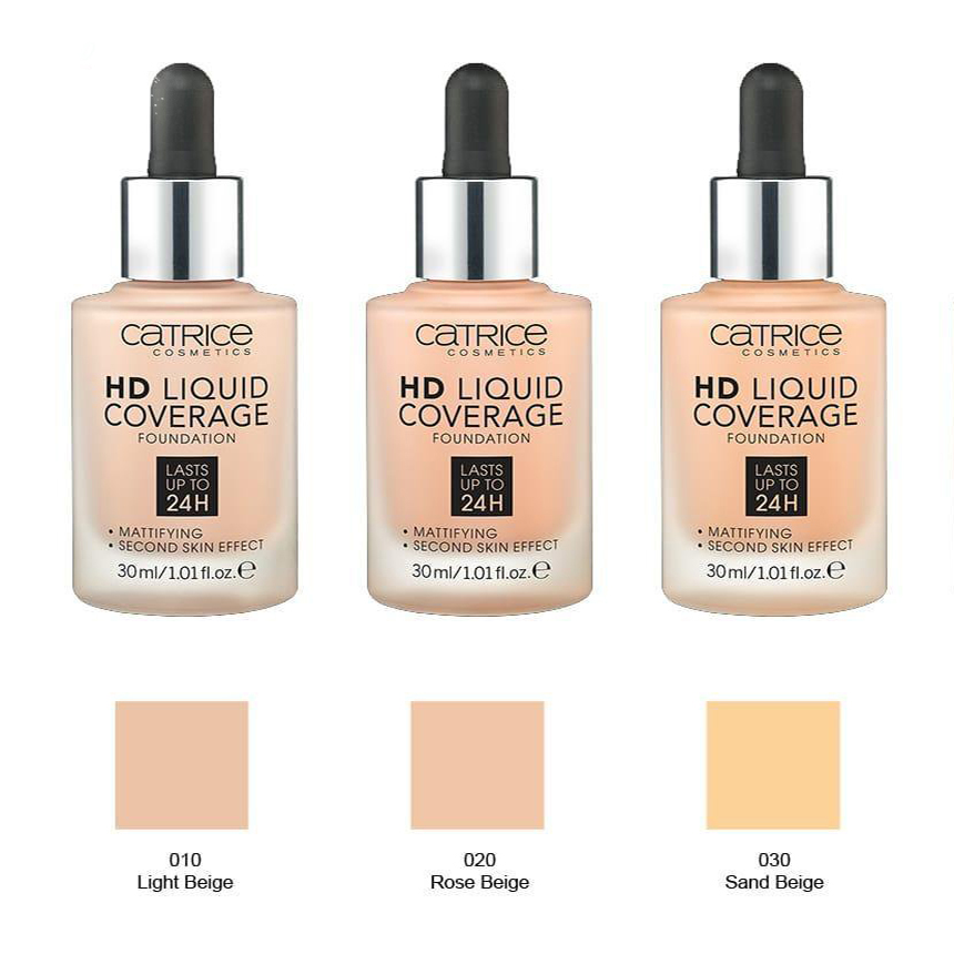 Kem nền CATRICE HD LIQUID COVERAGE FOUNDATION 24H HD