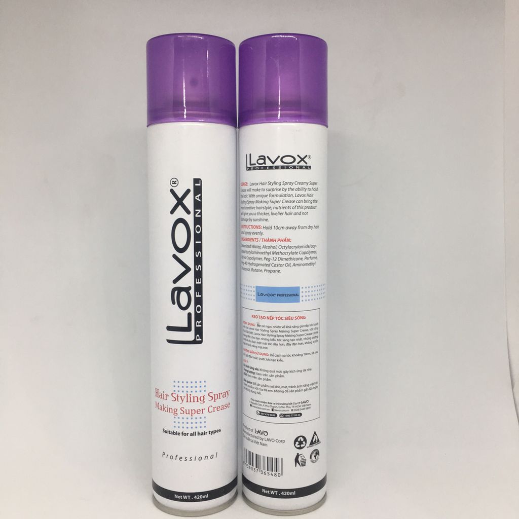 [HCM]Keo tạo kiểu tóc mềm Lavox 420ml