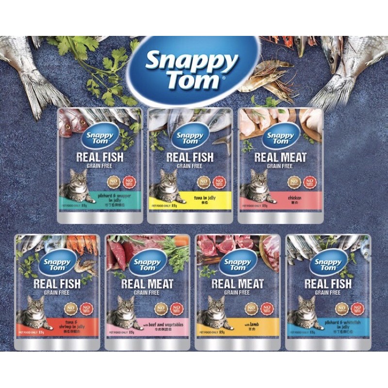 Pate Cho Mèo Snappy Tom Real Fish 85g