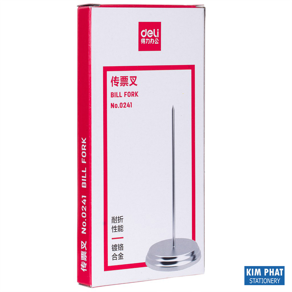 Cắm hóa đơn inox Deli