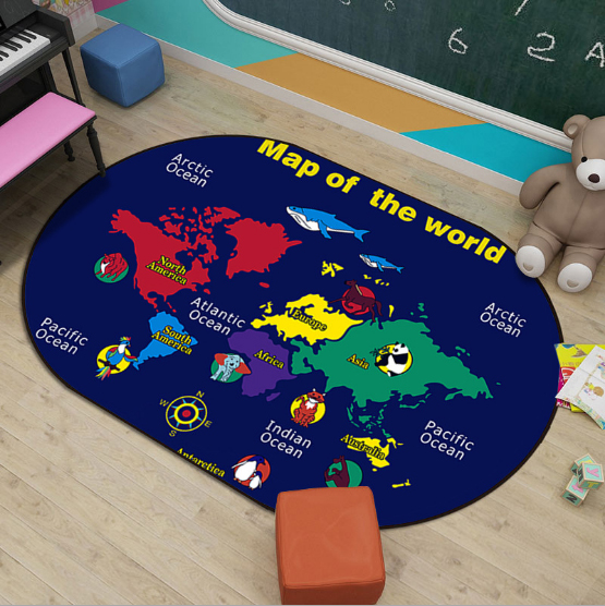 Thảm circle Montessori cao cấp kích thước 1.6mx2.3m