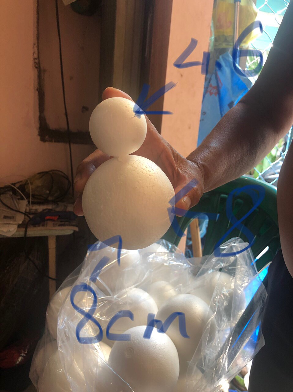 Bộ 10 - 20 Banh xốp tròn Size 2,5cm 3,8cm 4,6cm