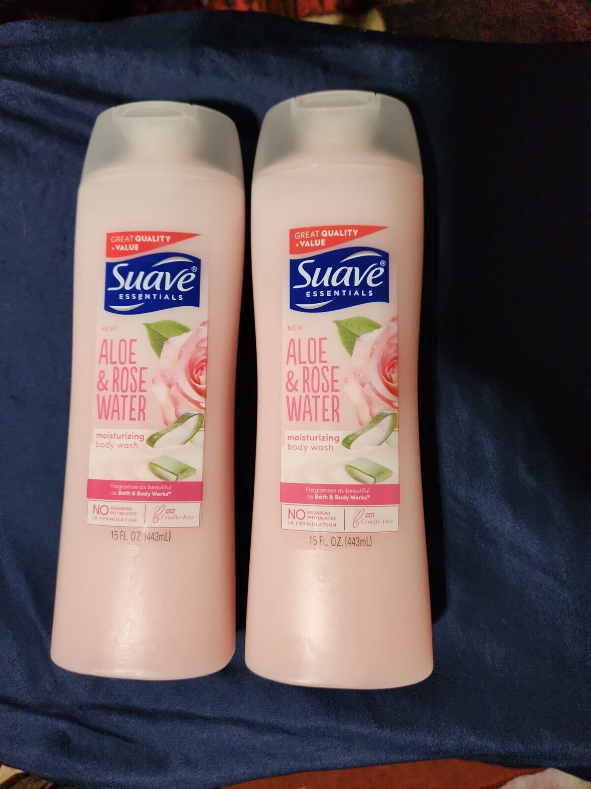 Hàng Mỹ_Sữa Tắm Suave Essentials Aloe And Rose Water, Suave Essentials Milk And Honey 443ml