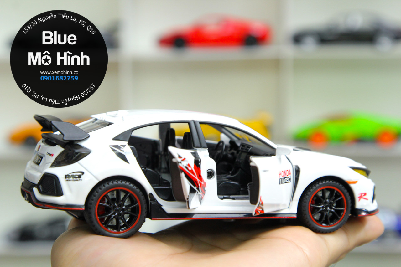 Blue mô hình | Xe mô hình Honda Civic Type R mở hết cửa 1:32