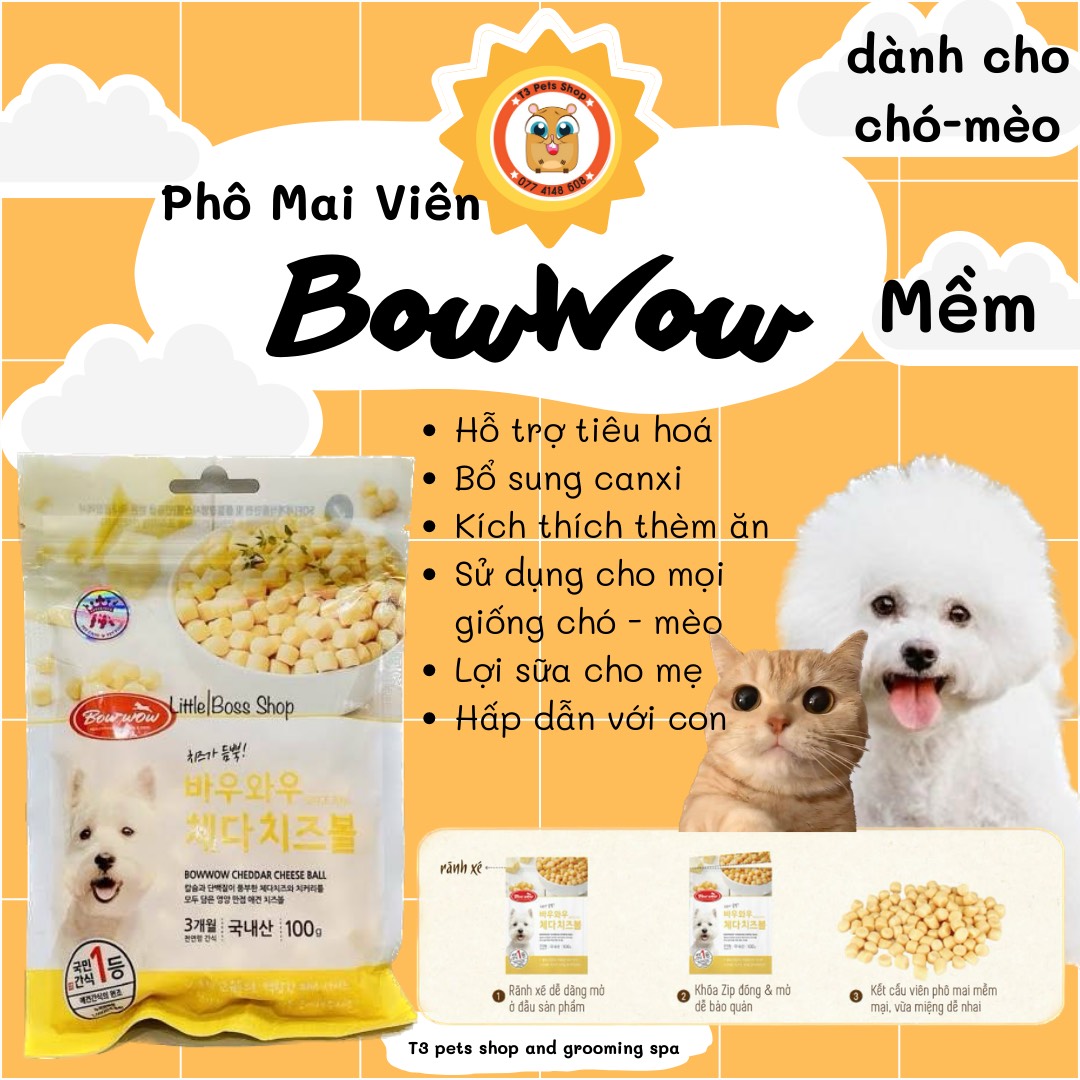 Phô mai viên 100g dành cho chó