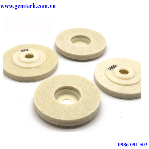 Pad nỉ đánh bóng 100mm dành cho máy cầm tay (TRẮNG/ ĐEN)