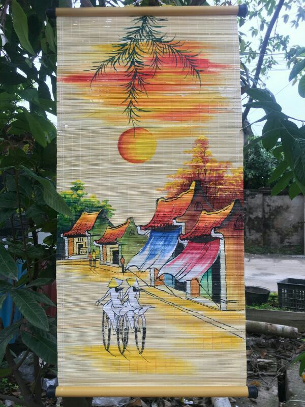 Mành tre vẽ size 30*65cm