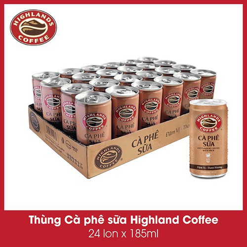 [Thùng 24 Lon] Cà Phê SỮA Highlands Coffee - 235ml
