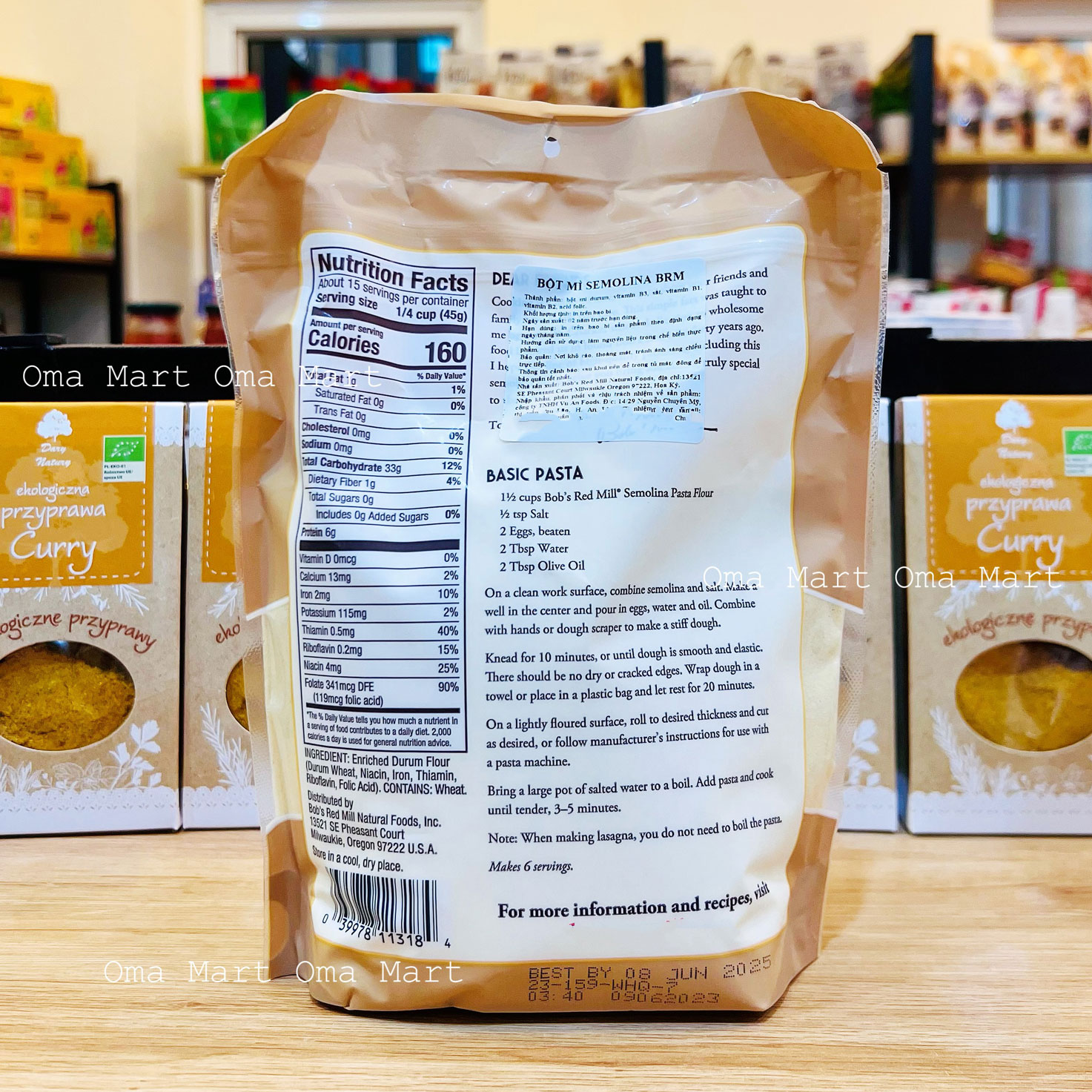 Bột mì Semolina (non-GMO) Bob's Red Mill 680g
