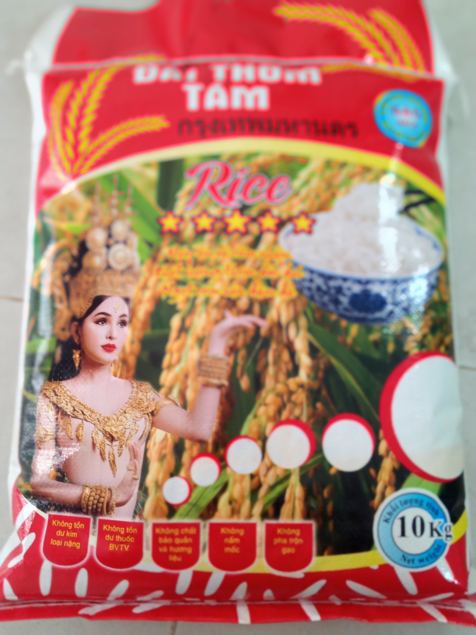 Gạo Đài Thơm Tám dẻo - 10kg