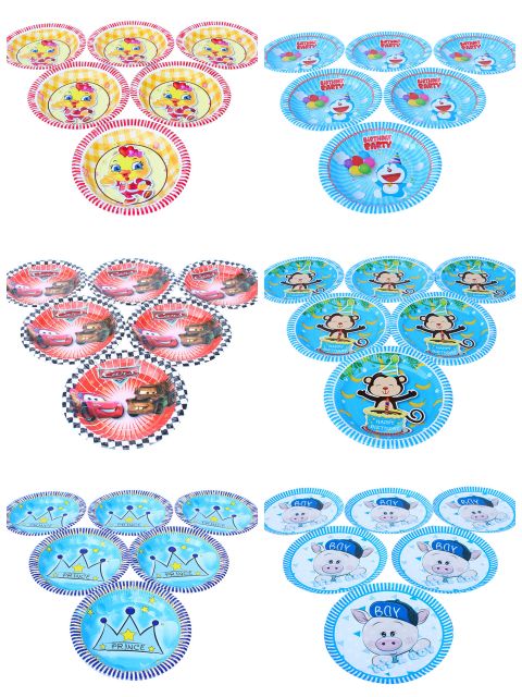 [HCM]Set 6 Dĩa Giấy Sinh Nhật Đĩa Giấy Sinh Nhật