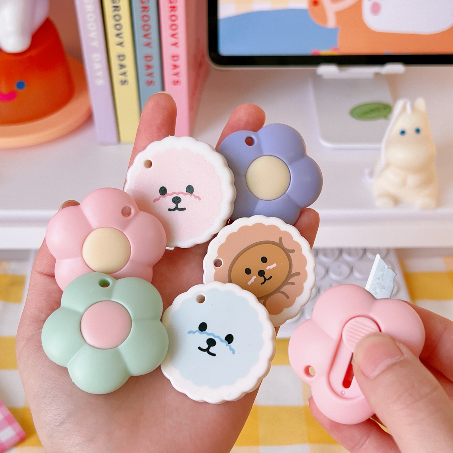Dao Rọc Giấy Mini Cute I Rọc Giấy Hình Bông Hoa