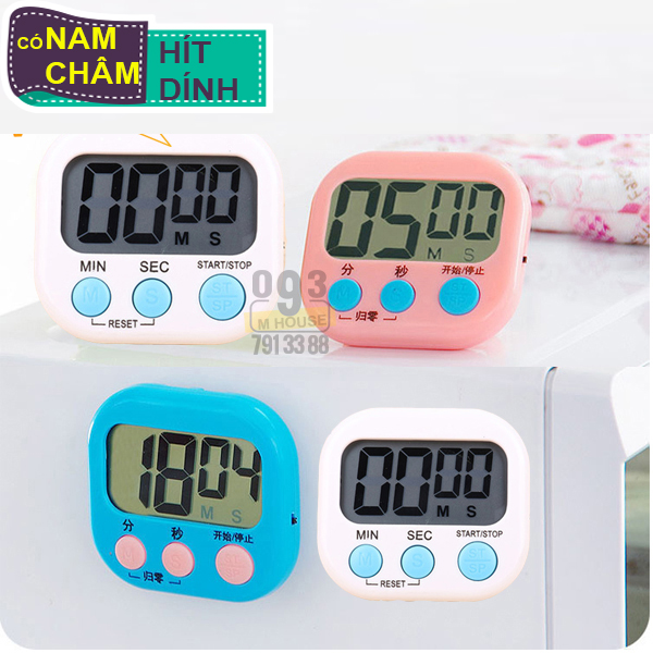 Đồng Hồ Bấm Giờ Đếm Ngược Mini Đồng Hồ Đo Thời Gian Nhà Bếp 7x8 cm
