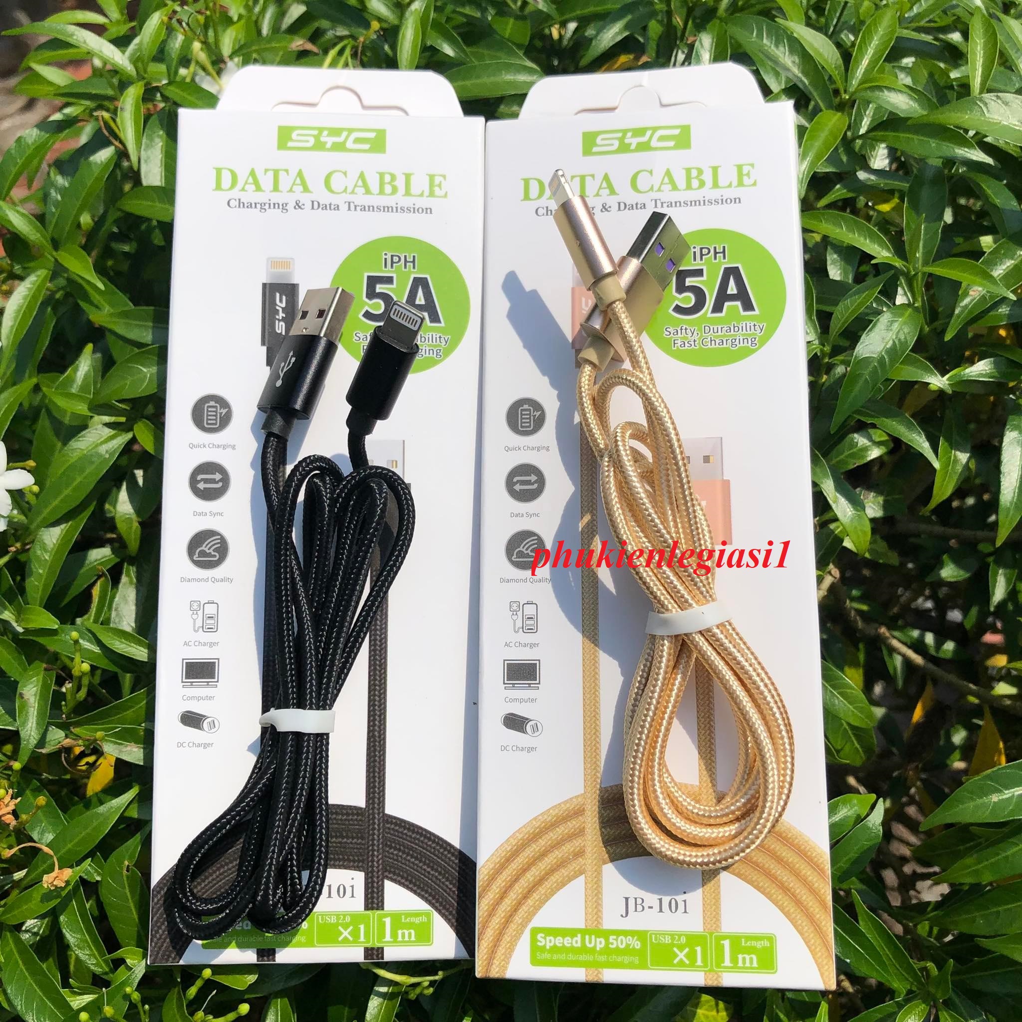 XÃ HÀNG THANH LÝ Cáp sạc SYC JB10 dây dù dài 1M