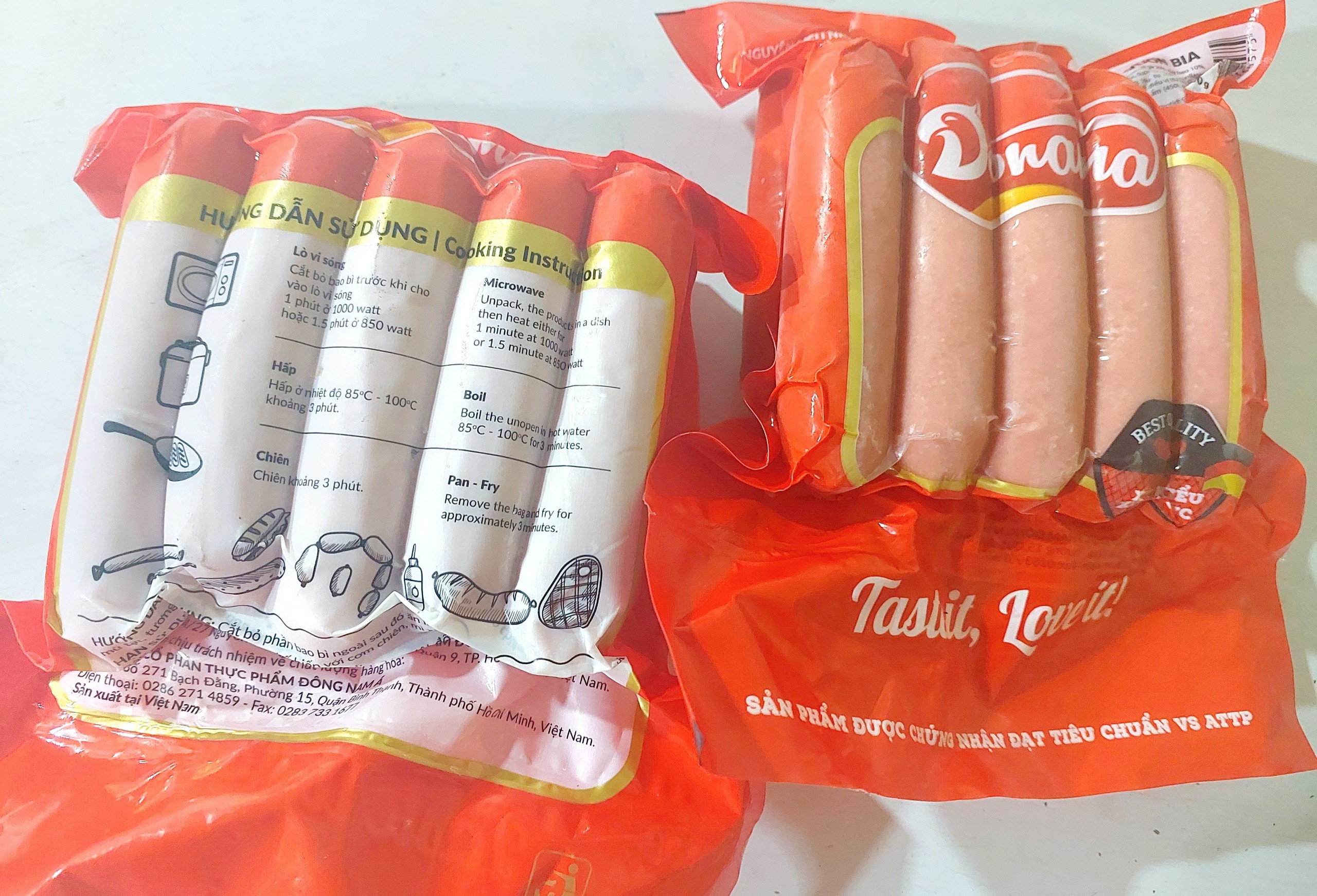 1Kg Xúc xích vườn bia ĐNA (gồm 2 gói 500g) Siêu rẻ